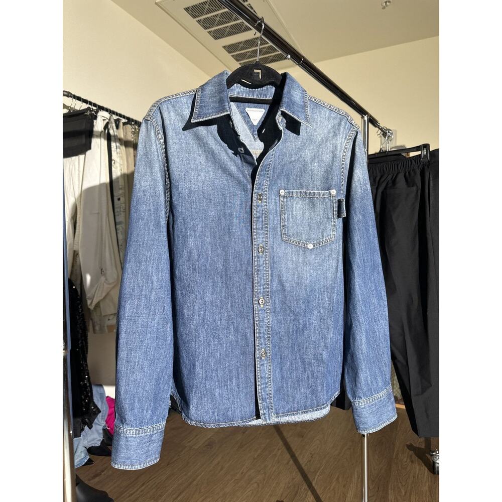 Bottega Veneta Denim Carpenter Button Shirt